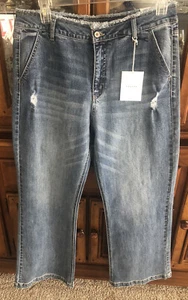 NWT Kancan 15/31 high rise wide leg cotton bl jeans denim KC70008M NWT RN144635 - Picture 1 of 12