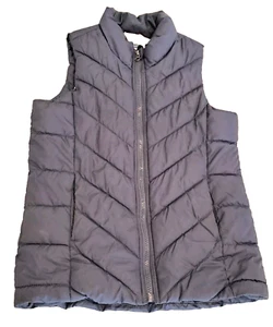 Old Navy Frost Free Full Zip Puffer Vest Kids Medium 10-12 Fleece-lined Blue - Picture 1 of 7