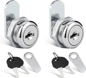 Truck Tool Box Locks, 2-Pack 5/8" Cylinder Key Alike Cam Lock Replacement - Picture 1 of 2