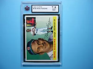 1955 TOPPS MLB BASEBALL CARD #150 MIKE HIGGINS KSA 7.5 NM+ SHARP+ '55 TOPPS GL - Picture 1 of 2