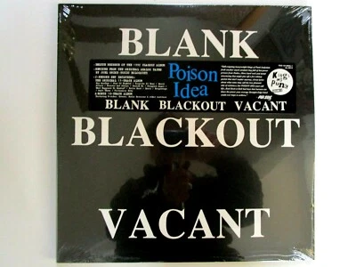 POISON IDEA BLANK BLACKOUT VACANT LP REPRESS (2) VINYL + RARE BONUS TRACKS - Image 1 of 2