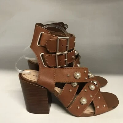Kelsi Dagger Seabring Studded Heel Brown Women's Size 8 Medium - Image 1 of 4