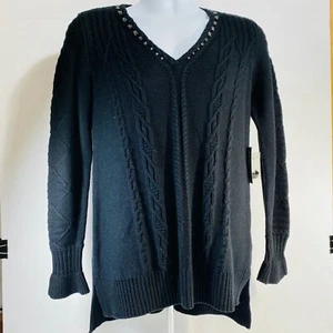 Simply Vera Wang Damen Pure Night Dark Wonder Schwarz Pullover Shirt Oberteil Gr. S - Bild 1 von 8