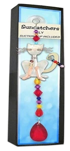 Pilgrim Imports - Suncatcher - Sly Cat - Silver & Rose Copper - NEW - Picture 1 of 2