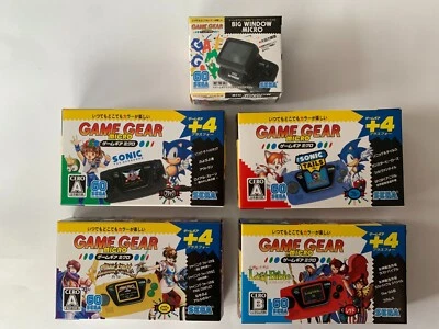 [Factory-Sealed NEW] 4 Color Set SEGA Game Gear Micro + Big Window Micro - Image 1 of 4