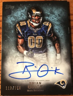 2012 Topps Inception BLUE Rookie Autograph Brian Quick #121 #’d 112/150 - Image 1 of 2