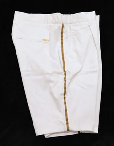 LN! HAMAKI-HO white gold stretch shorts Men's 48 size 32 33 US Made in Italy - Picture 1 of 2