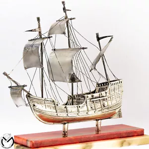 Scultura in Argento 925 Caravella -541/VE- - Foto 1 di 5