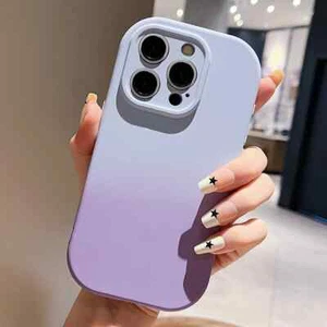 Cute Gradient colour Soap Soft Silicone Case For iPhone 16 Pro Max 15 14 13 12 - Picture 1 of 25