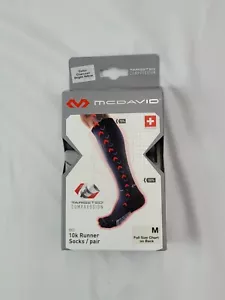 Mcdavid 10K Runner Socks 8832 Targeted Compression Charcoal Medium New In Box - Picture 1 of 4