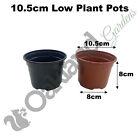10.5cm Plant Pots Round Plastic Low Size Flower Nursey Plants Pot 4"