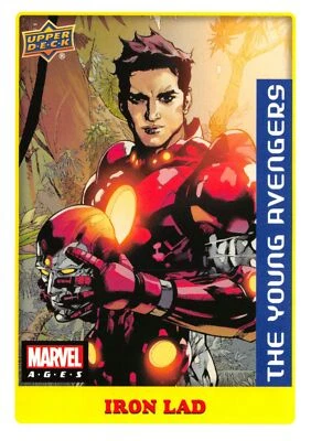 Marvel Ages 2021 (UD) LOW SERIES STICKER PARALLEL BASE Card #36 / IRON LAD - Image 1 of 2