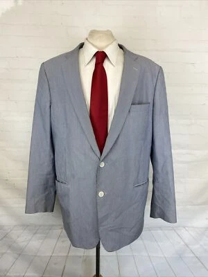 Blazer de verano Stafford de algodón a rayas grises para hombre $395 Foto 1 de 4