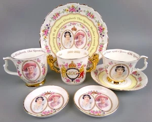 Royal Albert 100th Year Elizabeth II Queen Mother Collection. Plates cups mugs - Picture 1 of 10