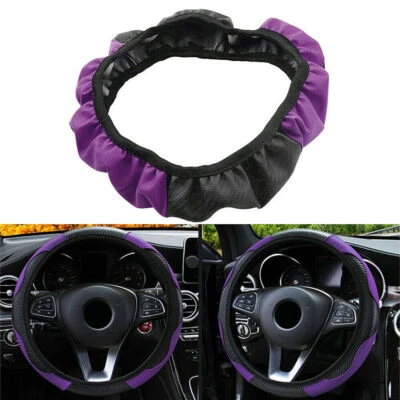 Microfiber Leather Car Steering Wheel Cover Universal 15''/38cm Accessories Foto 1 de 4