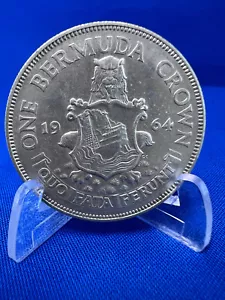 1964 BERMUDA SILVER CROWN COIN (207) - Picture 1 of 3