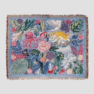 Yuko Higuchi Blanket Boris Flee the Meadows 132 × 106 cm Gustave Cat Art - Picture 1 of 3