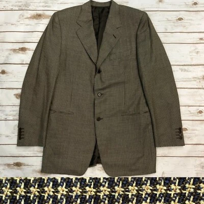 $995 Canali Men’s EU 52 US 42 Brown Super 120s Wool 3-Button Blazer Jacket Coat - Image 1 of 4