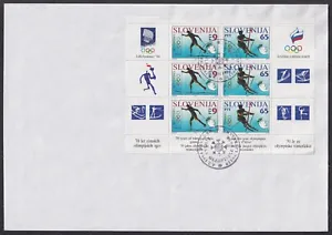 Slovenia, 1994, Winter Olympic Games Lillehamer, miniatre sheet, used on cover - Picture 1 of 1
