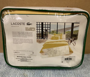 Lacoste Brushed Twill Cotton Lemon Drop Twin Duvet Cover Set Mrp $235. Other @