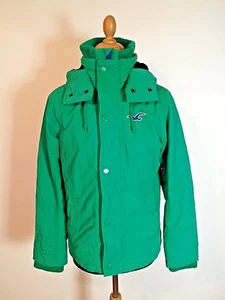 Hollister Jacket Men S California All Weather Green Hooded Warm Outdoor Winter - Picture 1 of 8