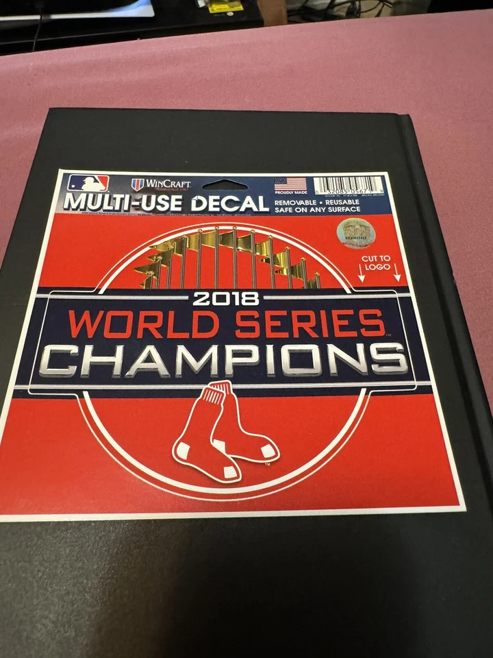 Boston Red Sox 2018 World Series 5x6 Multi Use Decal Removable Reusable MLB LICE - Image 1 of 1