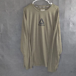 Reebok Shirt Men's Sz 3XL Green Long Sleeve Performance Crew Activewear Workout - Picture 1 of 11