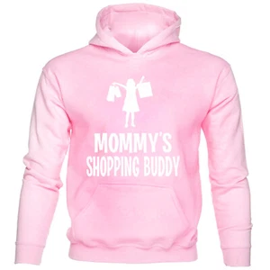 Mommy's Shopping Buddy Funny Girls Hoodie Hoody Birthday Gift For Girls - Picture 1 of 7