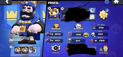 Brawl Stars Acc | 91k Trophäen | Viele 1k Brawler | König Frank In Blau | Master - Bild 1 von 4