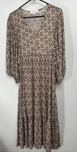 Lucky Brand Floral Long Sleeve Mesh Maxi Dress Size XL - Picture 1 of 4