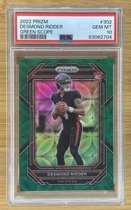 2022 Panini Prizm Green Scope #302 Desmond Ridder RC #/75 🔥 PSA 10 - Picture 1 of 2