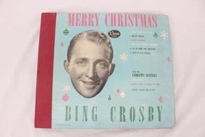 Vintage Bing Crosby Merry Christmas Vinyl 1945 Decca A-550 Andrews Sisters Jazz - Picture 1 of 6