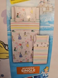 Vintage Disney Princess Reversible Single Duvet Set New Other Rapunzel Jasmine - Picture 1 of 4