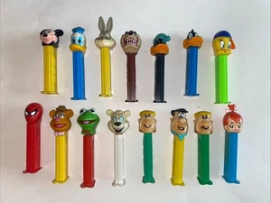 Lot of 15 Pez Dispensers including Disney Flintstones, & Muppet characters - Picture 1 of 5
