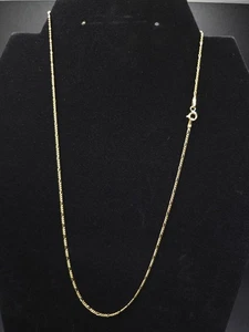 925 Sterling Silver Franco Chain Gold 18" New Made in Italy - Picture 1 of 3