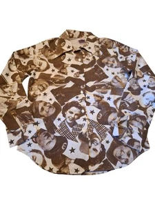 Vintage Hollywood Movie Stars Print Shirt Judy Garland Marilyn Monroe Size Small - Picture 1 of 9