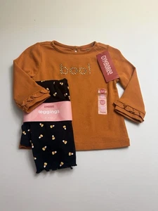 Baby Girls NWT Gymboree Halloween Peek-a “Boo!” Top Candy Corn Leggings RARE! - Picture 1 of 24