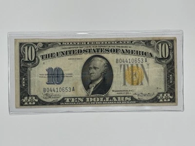 1934-A $10 NORTH AFRICA SILVER CERTIFICATE VF - Image 1 of 2