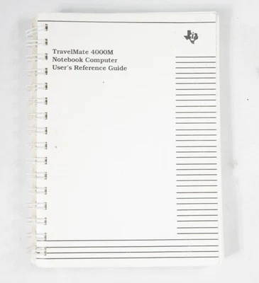 Vintage Texas Instruments Travelmate 4000M User's Reference Guide BOX43 - Image 1 of 3