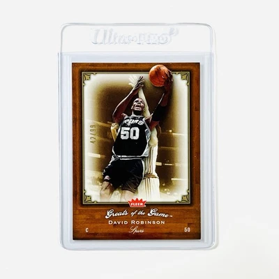 2005-06 Fleer Greats Of The Game Gold #16 David Robinson Numbered 42/99 - Image 1 of 2