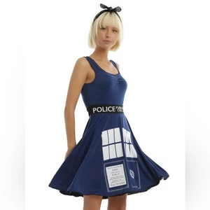 Doctor Who BBC Hot Topic TARDIS Kostüm Kleid 3X Neu mit Etikett - Bild 1 von 9