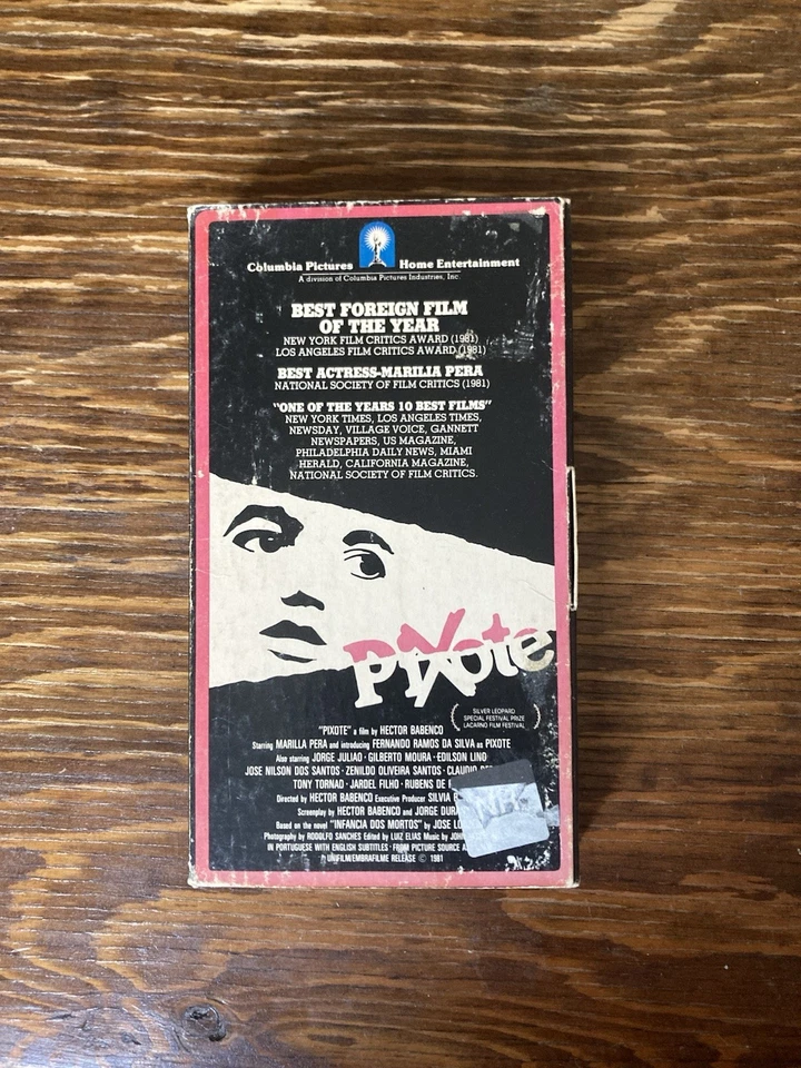 Pixote 1981 VHS Cult Classic Rare Brazilian Docudrama Hector Babenco Cinema Novo - Image 1 of 4