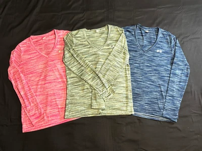 Under Armour Heat Gear Tech Mujer Camisa Mediana Top Manga Larga Elastizada Lote de 3 Foto 1 de 4