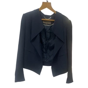Fenn Wright Manson Blazer Jacket Navy Blue Smart Pocket Open Coat UK Size 10 - Picture 1 of 6