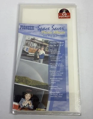 NUEVO SELLADO Álbum de Fotos Pioneer Ahorro de Espacio 144 Bolsillos Deslizables Transparente Foto 1 de 2
