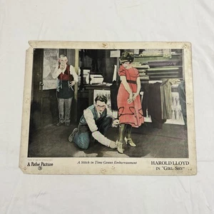 1924 Girl Shy originale 11x14" Lobby Card Harold Lloyd Pathe - Foto 1 di 6