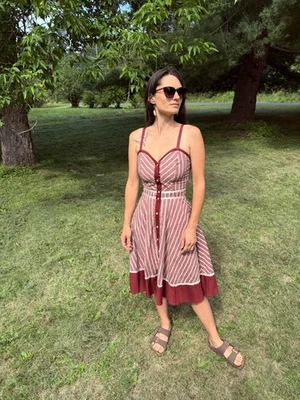 Vintage 70s Gunne Dax Button Down Sundress No Tags - Image 1 of 4