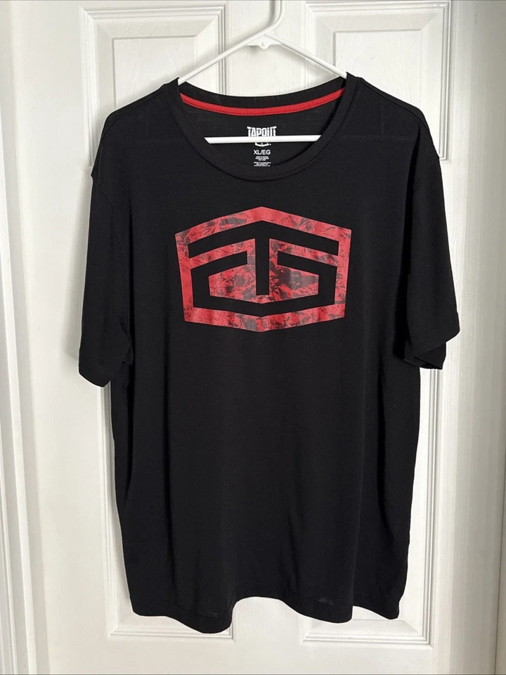 Camisa de rendimiento atlético Y2K TAPOUT para hombre, talla XL, negra, roja, MMA, entrenamiento Foto 1 de 4