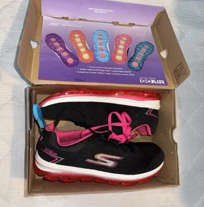 NEU SKECHERS Damen Go Air schwarz pink luftgepolstert GOGA PILLARS GRÖSSE 10 - Bild 1 von 5