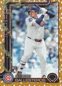 2025 Topps Holiday #H169 Moises Ballesteros RC Chicago Cubs Holiday Lights - Picture 1 of 2